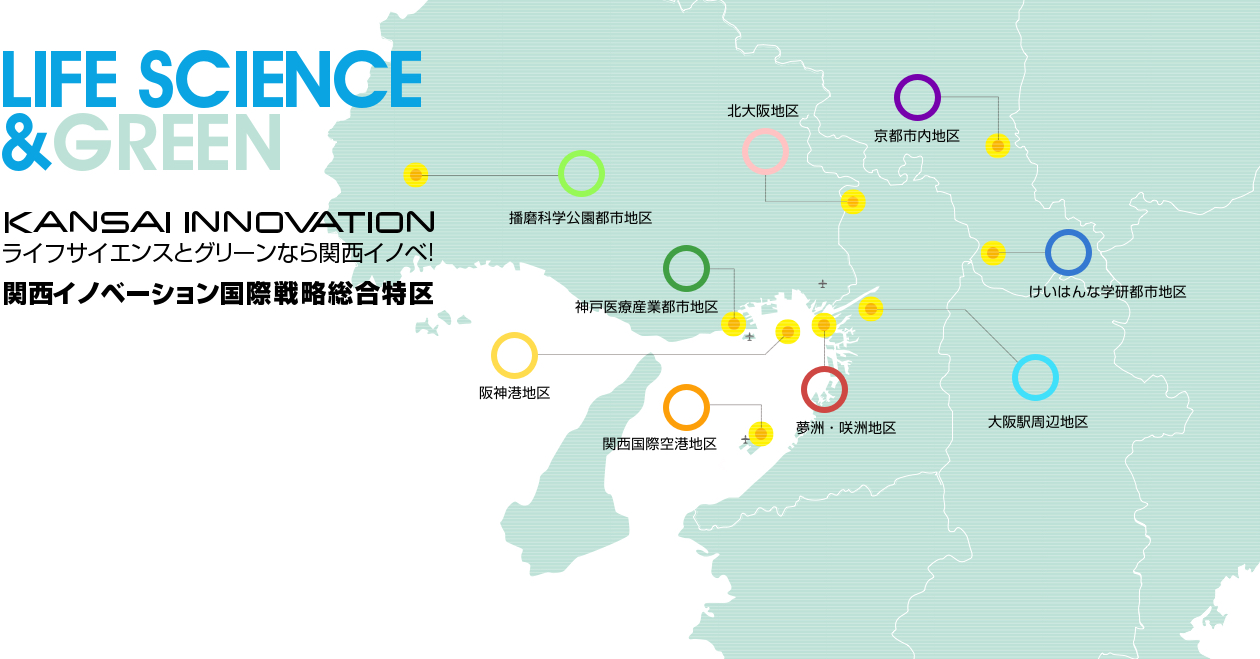 ライフサイエンスとグリーンなら関西イノベ！ 関西イノベーション国際戦略総合特区